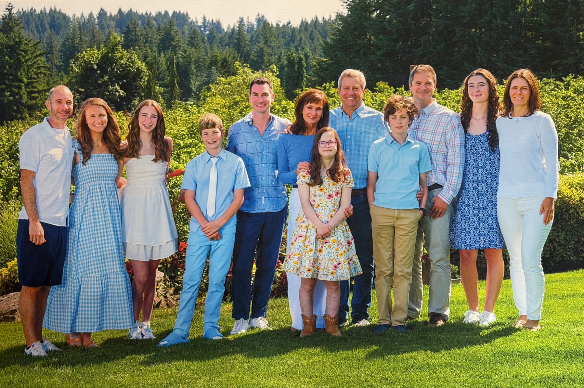 Michael Orth with his family outdoors in Oregon
